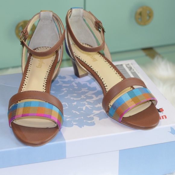 New Anthropologie Paige Colorblock Heels by Farylrobin Size 10 - Picture 7 of 7